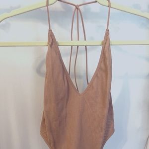 Casual Dark Pink Body Suit